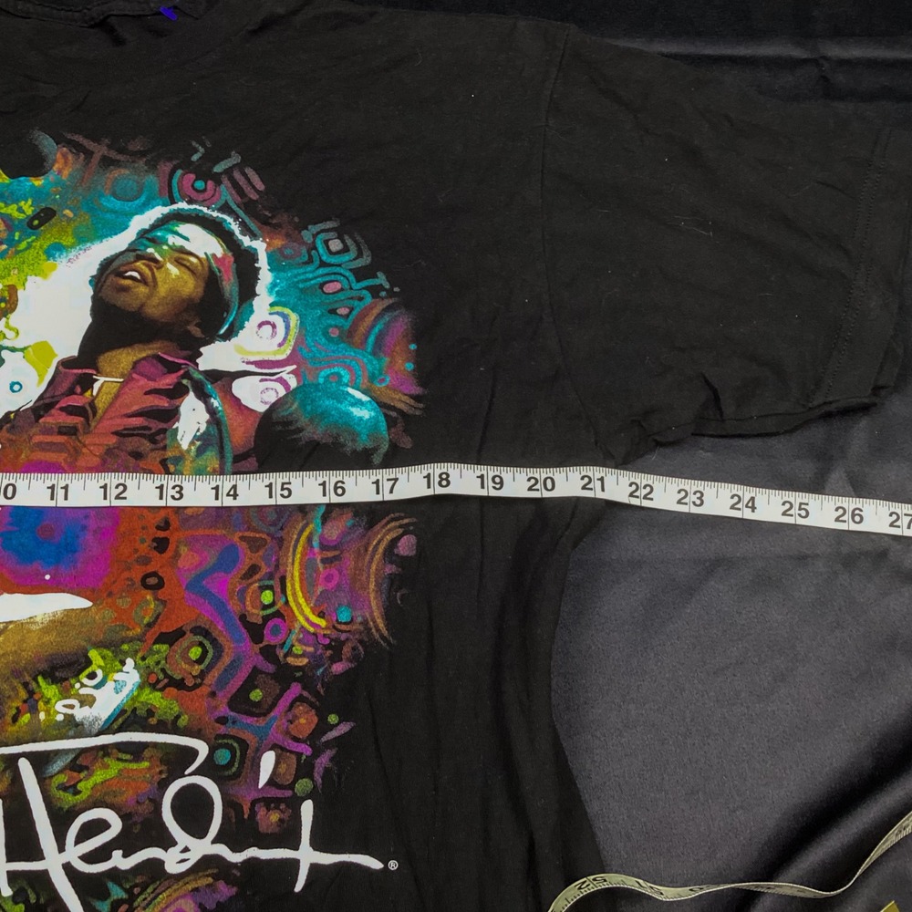 Liquid Blue Jimi Hendrix Psychedelic Graphic T-Shirt Mens XL Black Rock Band Tee - Picture 3 of 4